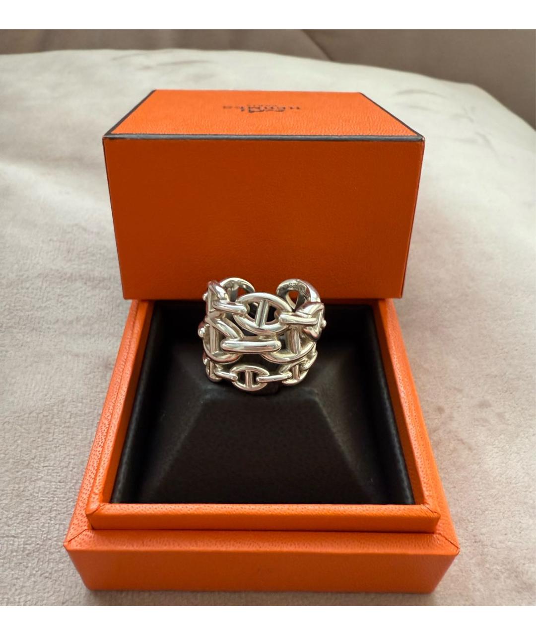 HERMES Серебряное серебряное кольцо, фото 4