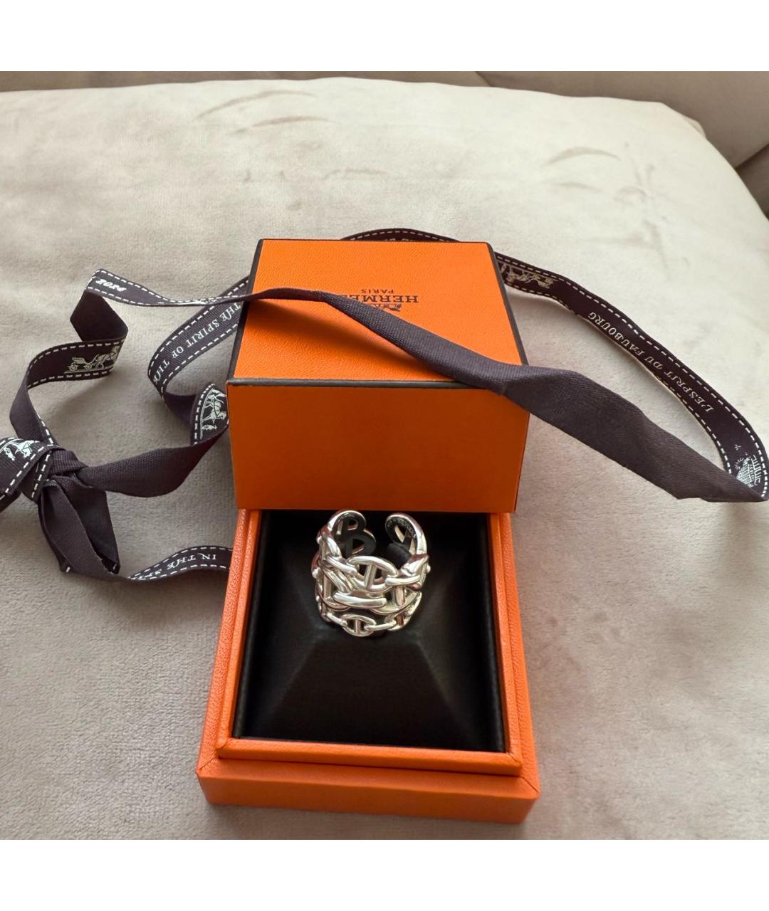 HERMES Серебряное серебряное кольцо, фото 3