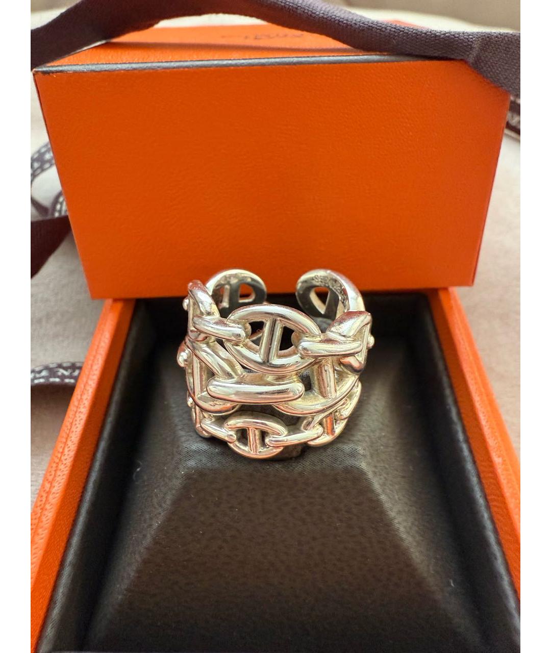 HERMES Серебряное серебряное кольцо, фото 2