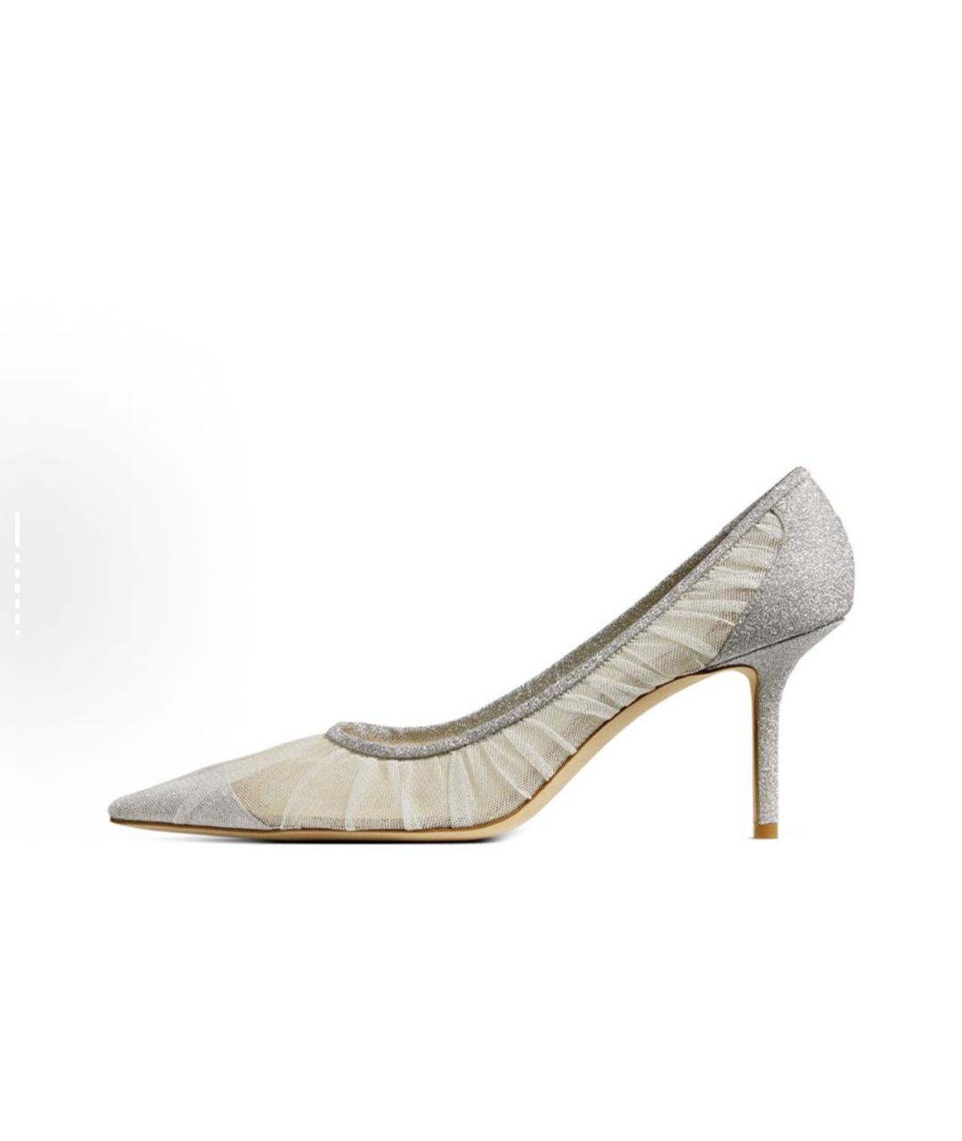 JIMMY CHOO Серебряные туфли, фото 2