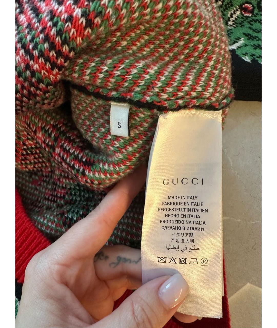 GUCCI Мульти шерстяной кардиган, фото 4