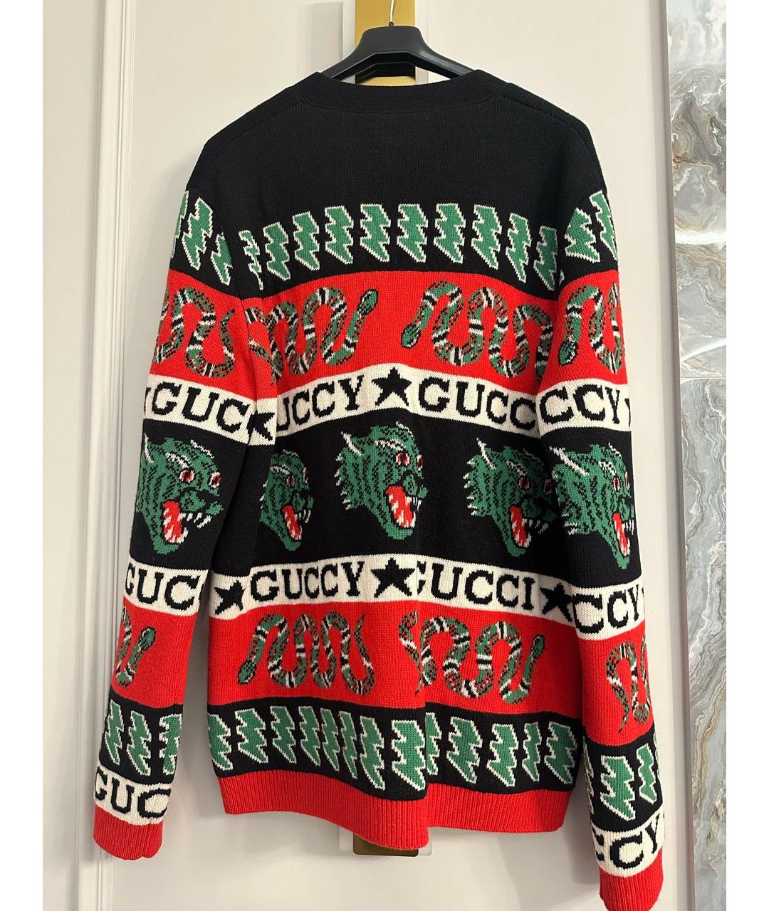 GUCCI Мульти шерстяной кардиган, фото 3