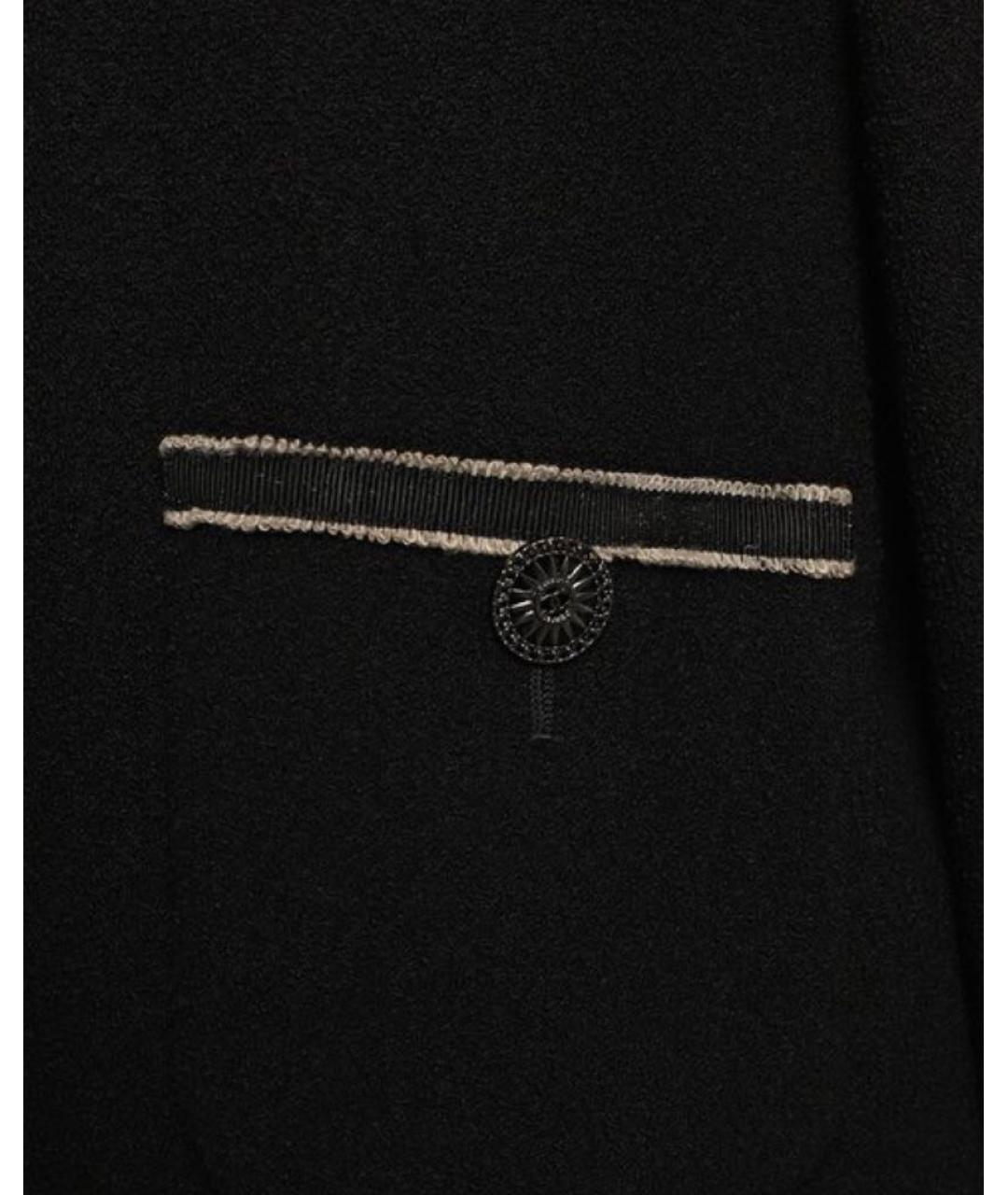 CHANEL Черный твидовый жакет/пиджак, фото 6