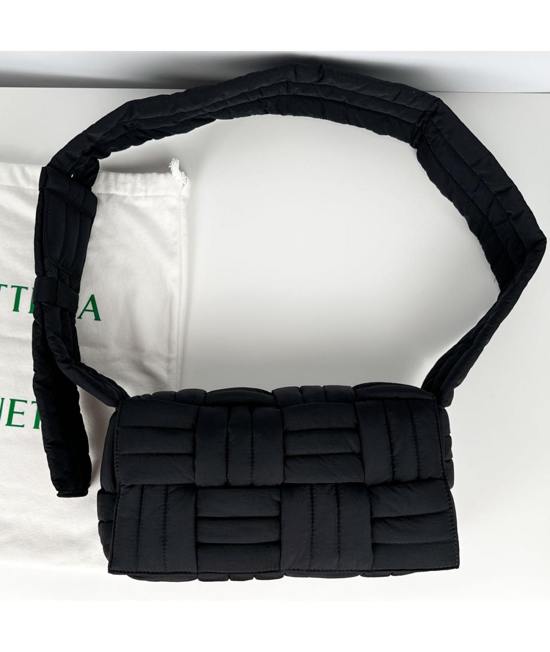 BOTTEGA VENETA Черная тканевая сумка на плечо, фото 2