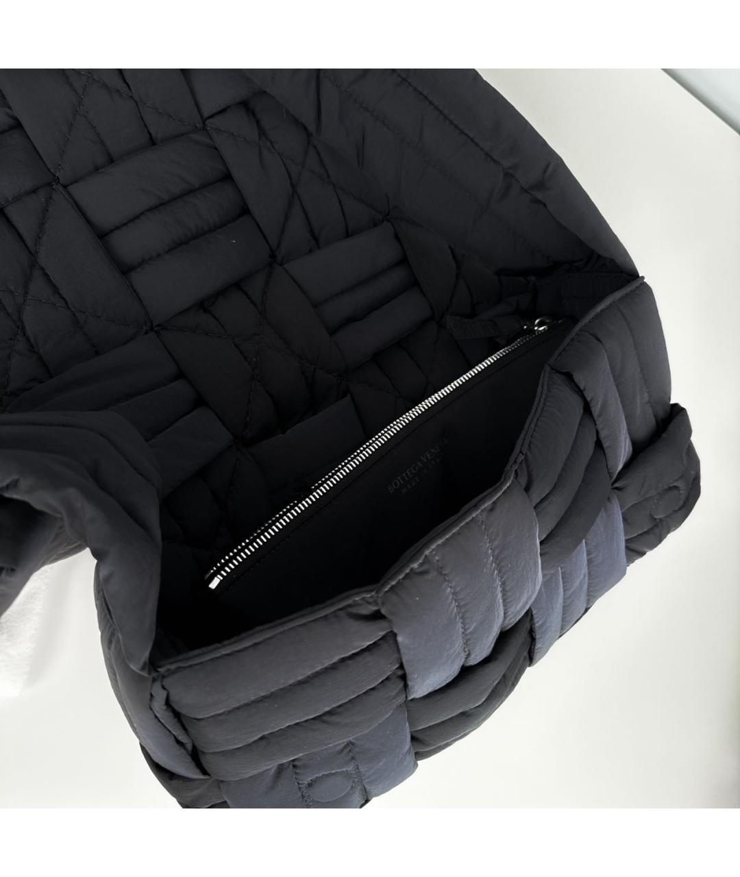 BOTTEGA VENETA Черная тканевая сумка на плечо, фото 4