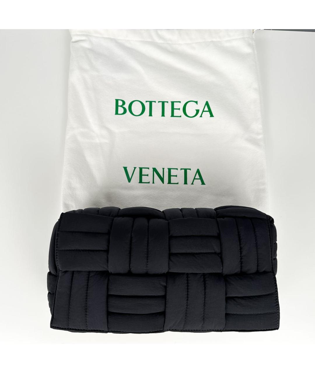 BOTTEGA VENETA Черная тканевая сумка на плечо, фото 3