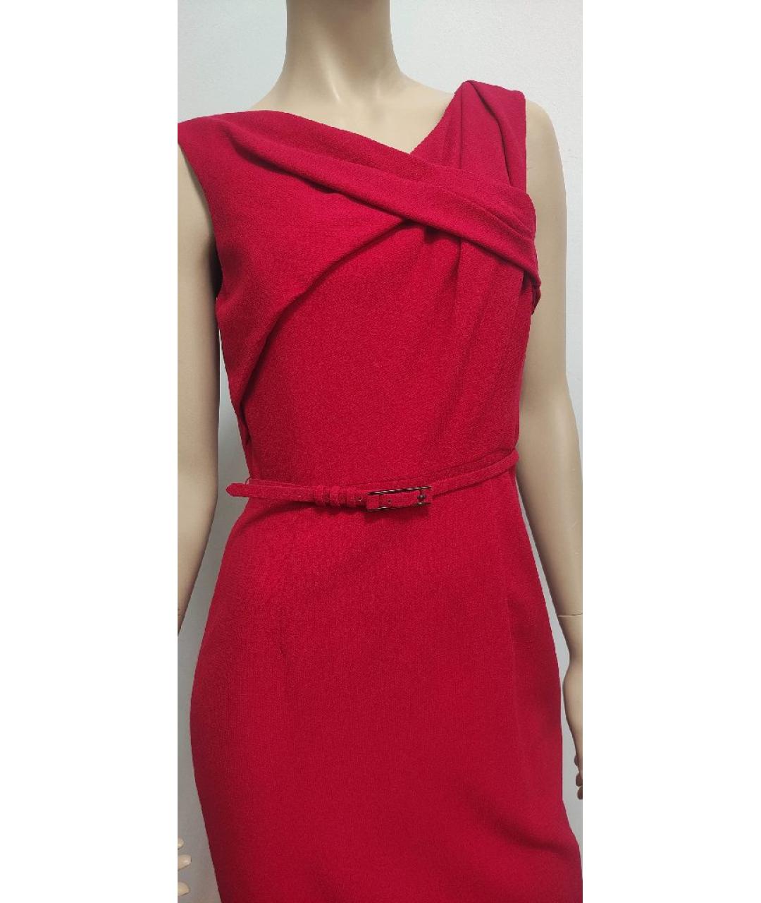 CAROLINA HERRERA Красное шерстяное вечернее платье, фото 3