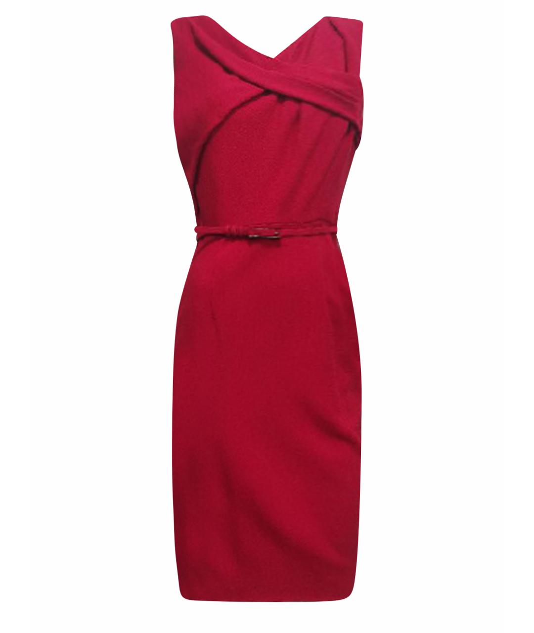 CAROLINA HERRERA Красное шерстяное вечернее платье, фото 1