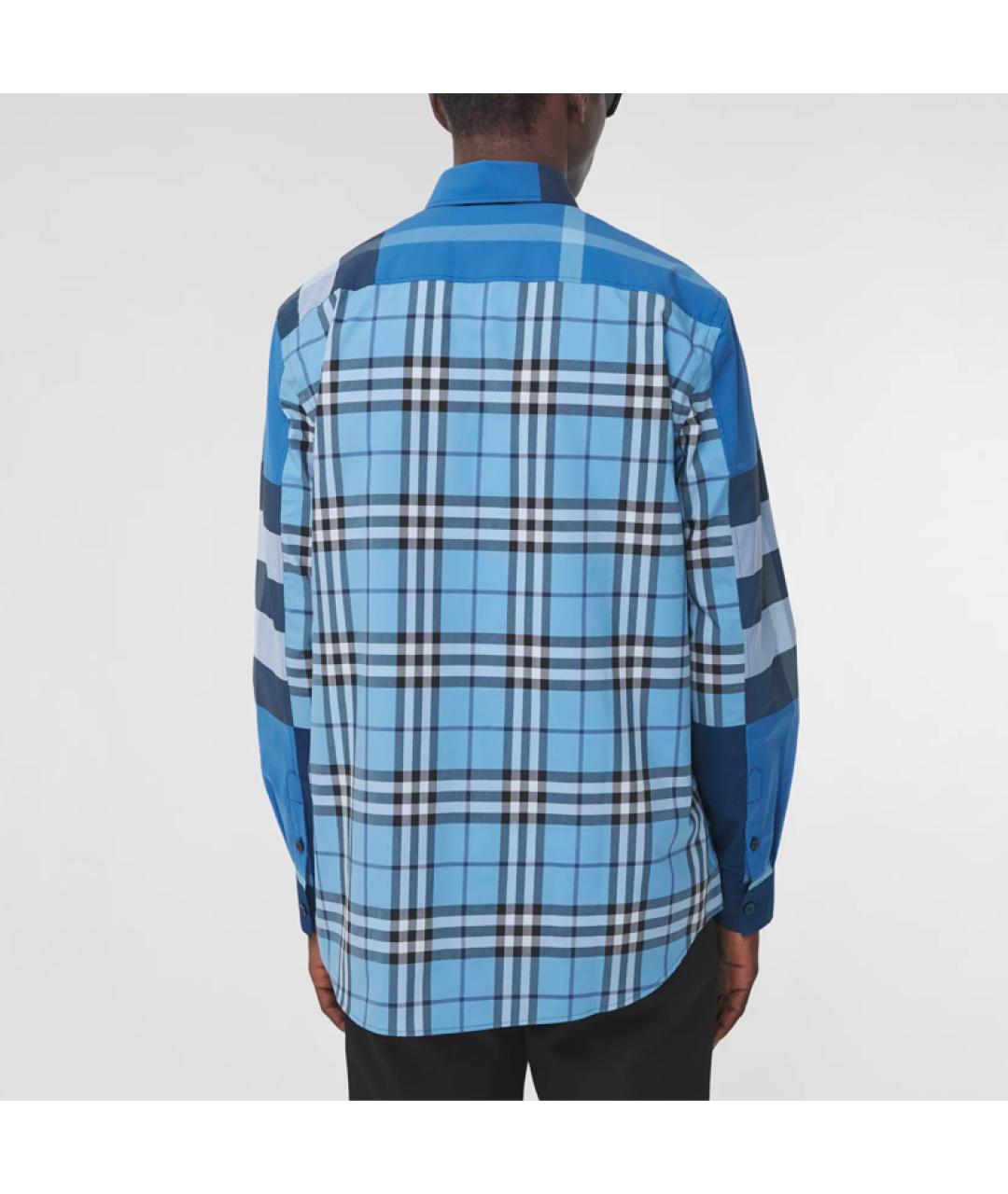 BURBERRY Синяя хлопковая кэжуал рубашка, фото 2