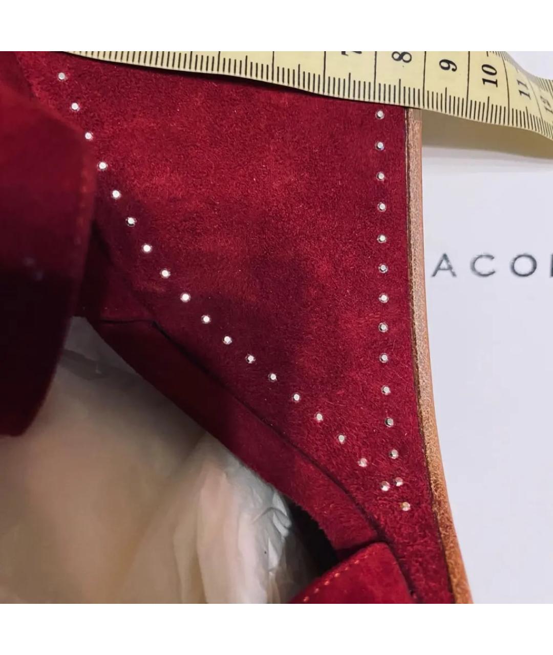 MARC JACOBS Бордовые замшевые босоножки, фото 6