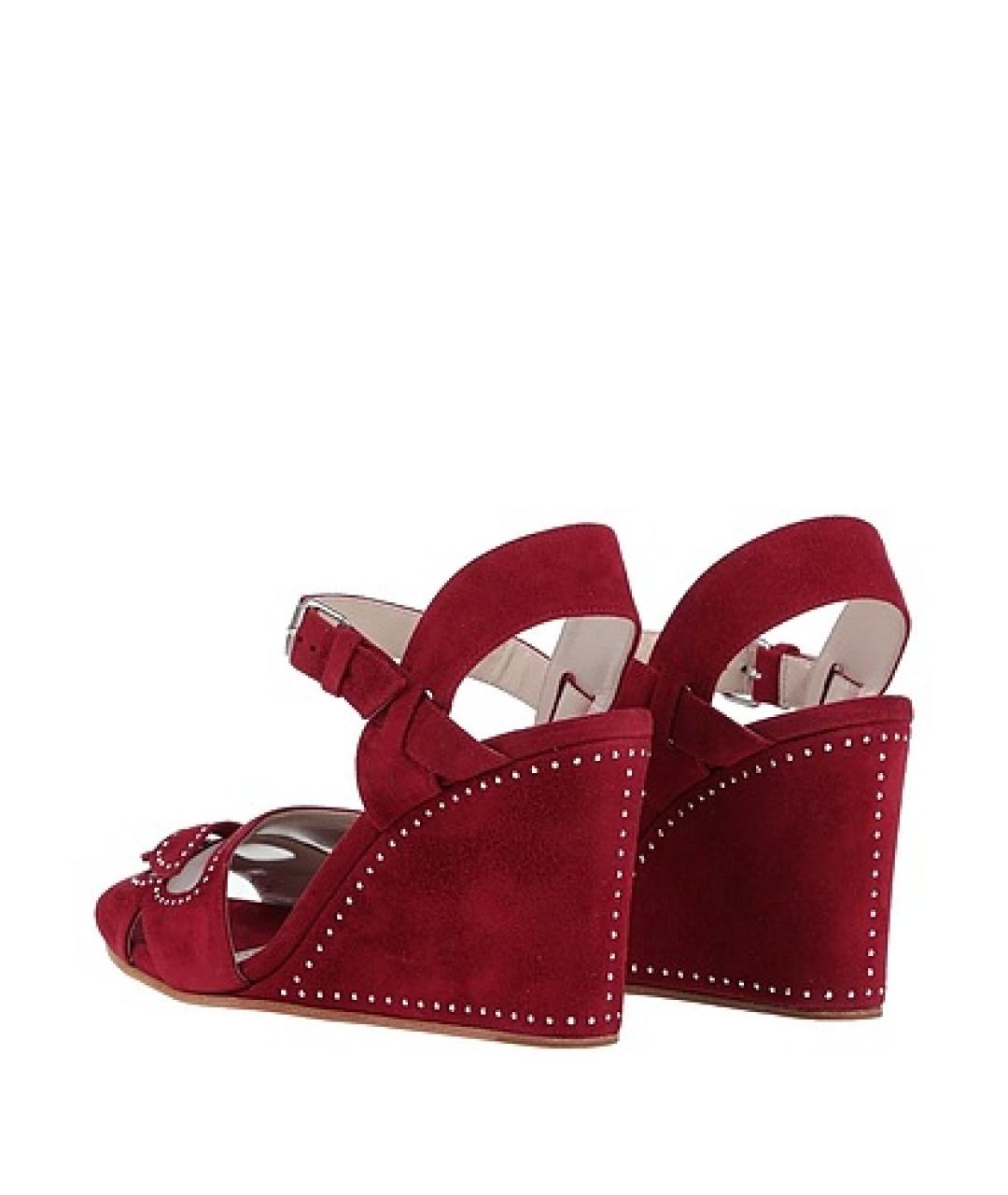 MARC JACOBS Бордовые замшевые босоножки, фото 3