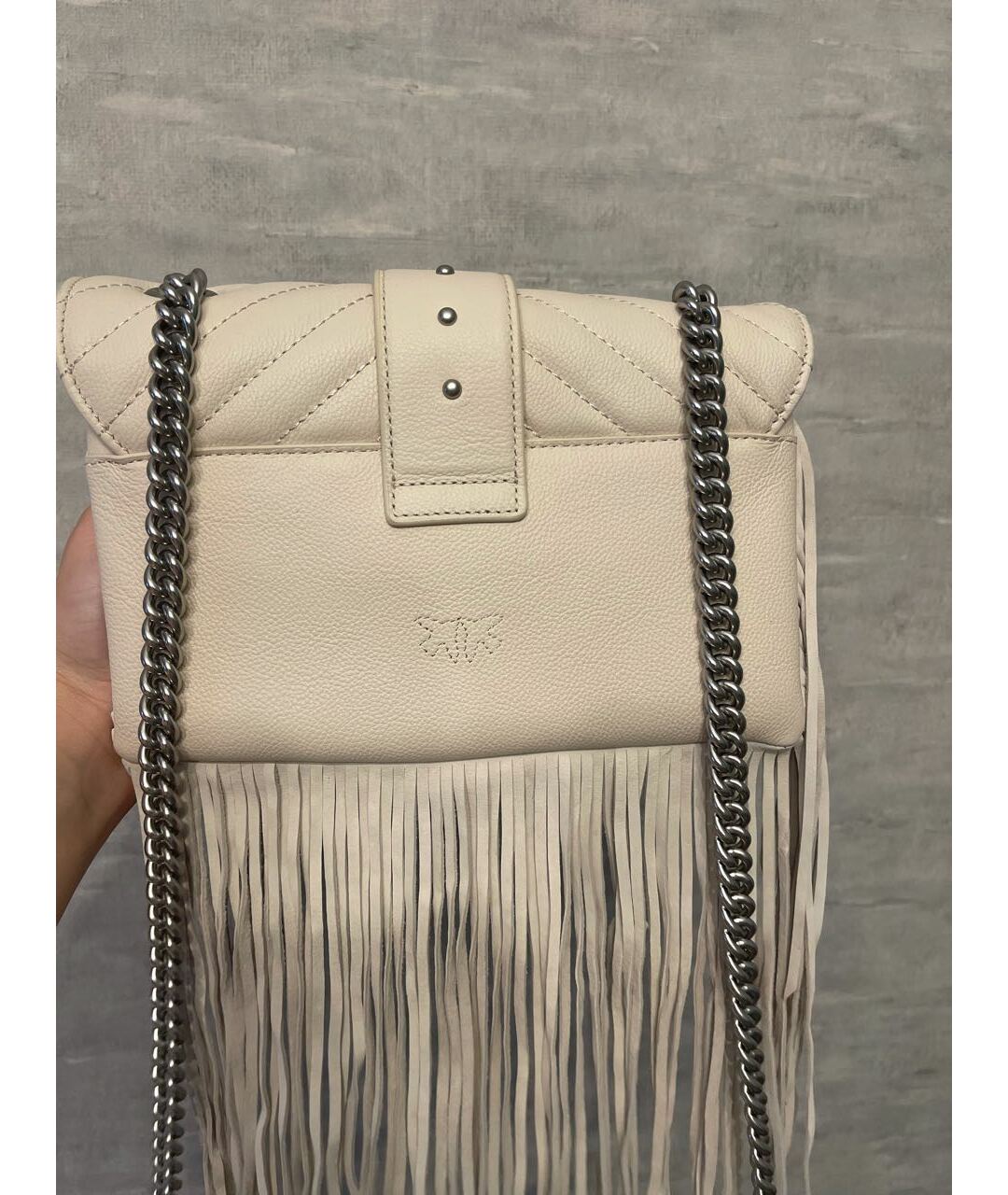 PINKO Бежевая кожаная сумка тоут, фото 3