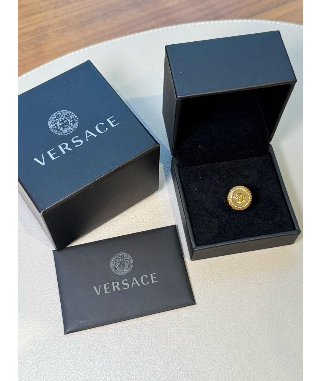 VERSACE Золотое металлическое кольцо, фото 6