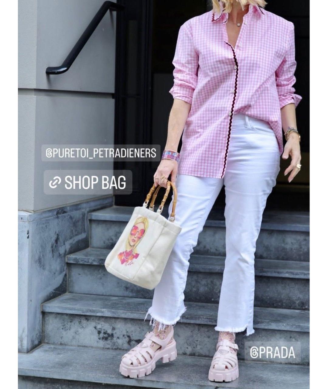 PRADA Розовые резиновые сандалии, фото 6