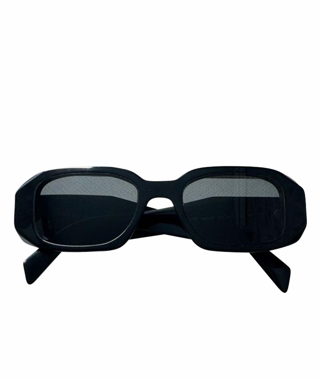 PRADA Черные пластиковые солнцезащитные очки, фото 1