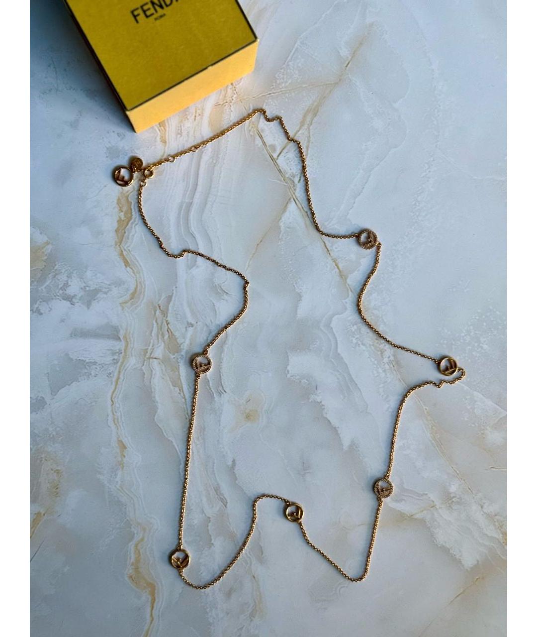 FENDI Золотая металлическая цепочка, фото 6