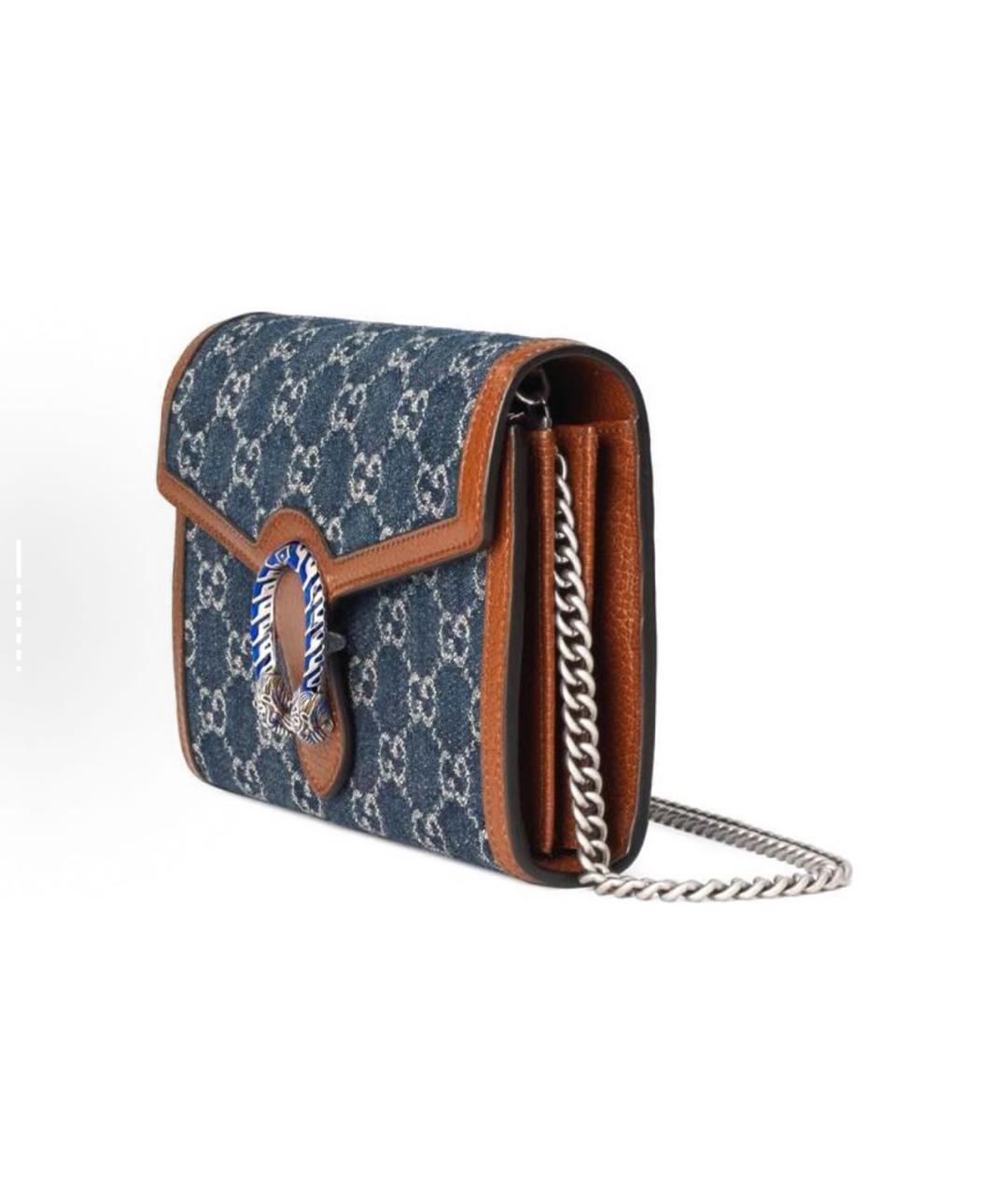 GUCCI Темно-синяя деним сумка через плечо, фото 2