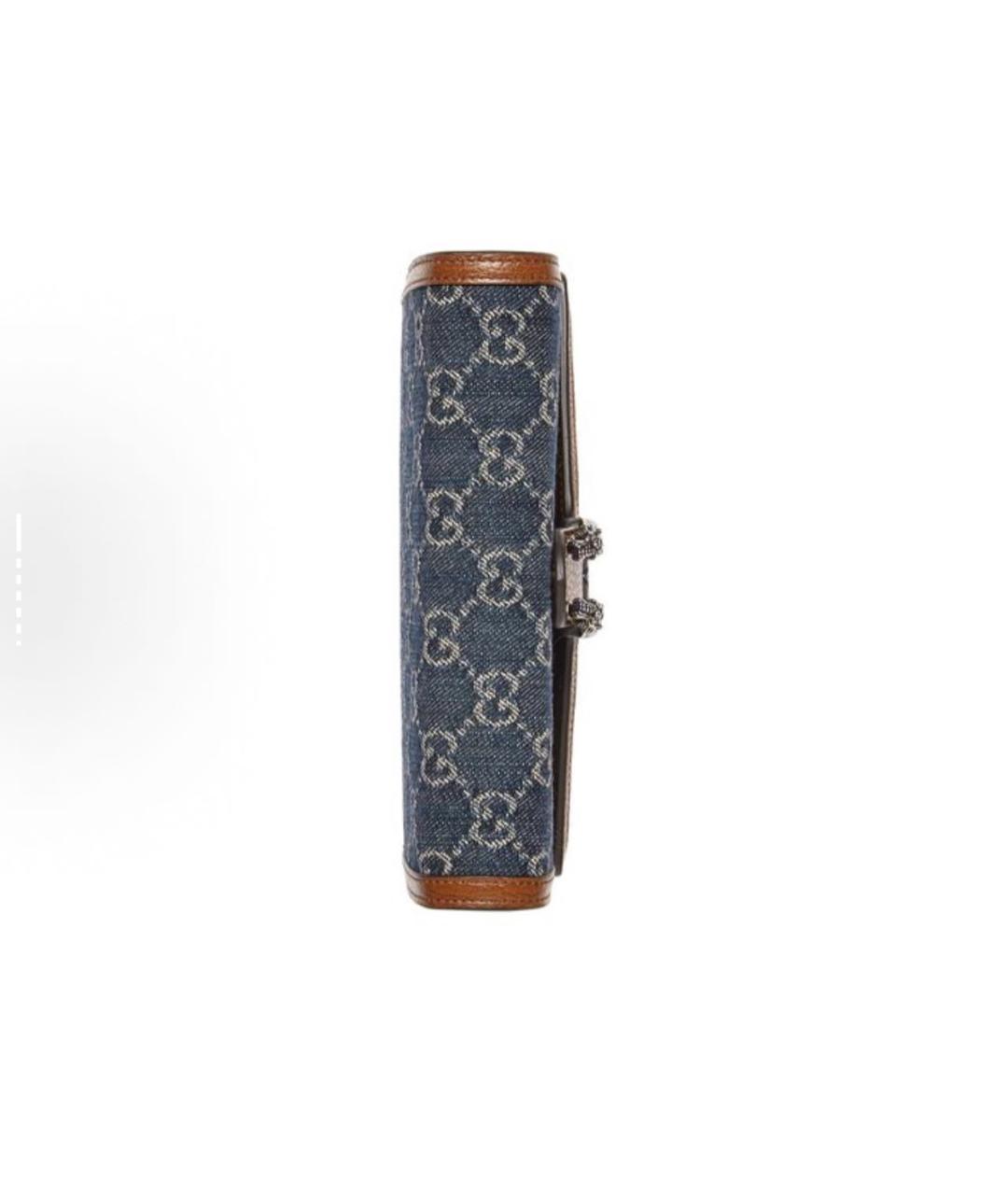 GUCCI Темно-синяя деним сумка через плечо, фото 5