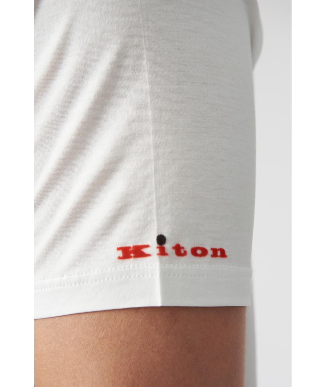 KITON Белая футболка, фото 3