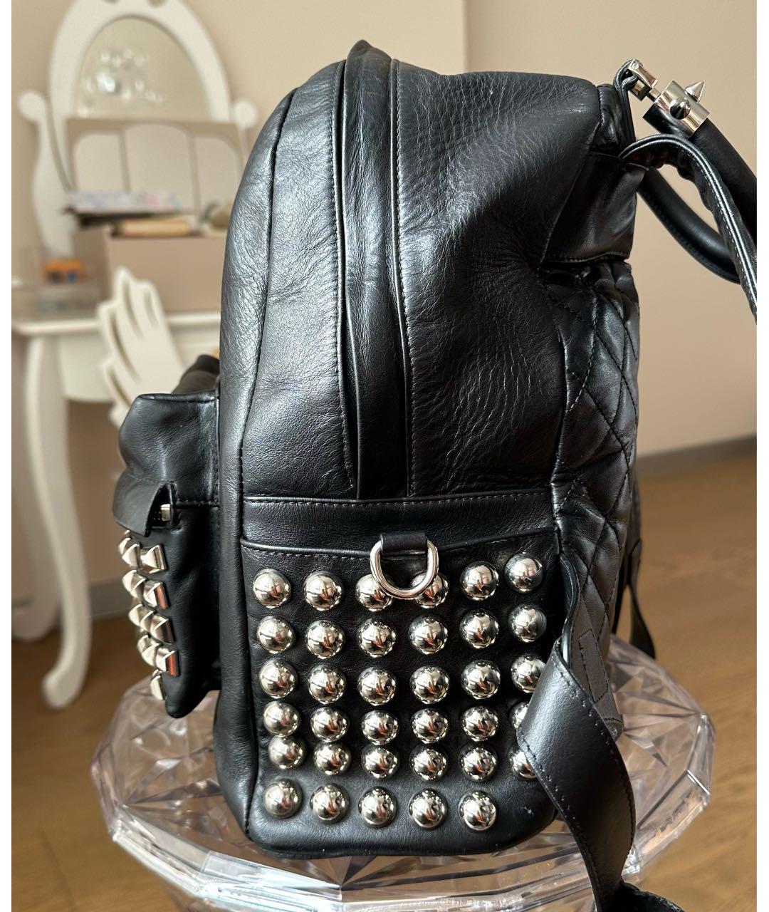 PHILIPP PLEIN Черный кожаный рюкзак, фото 4