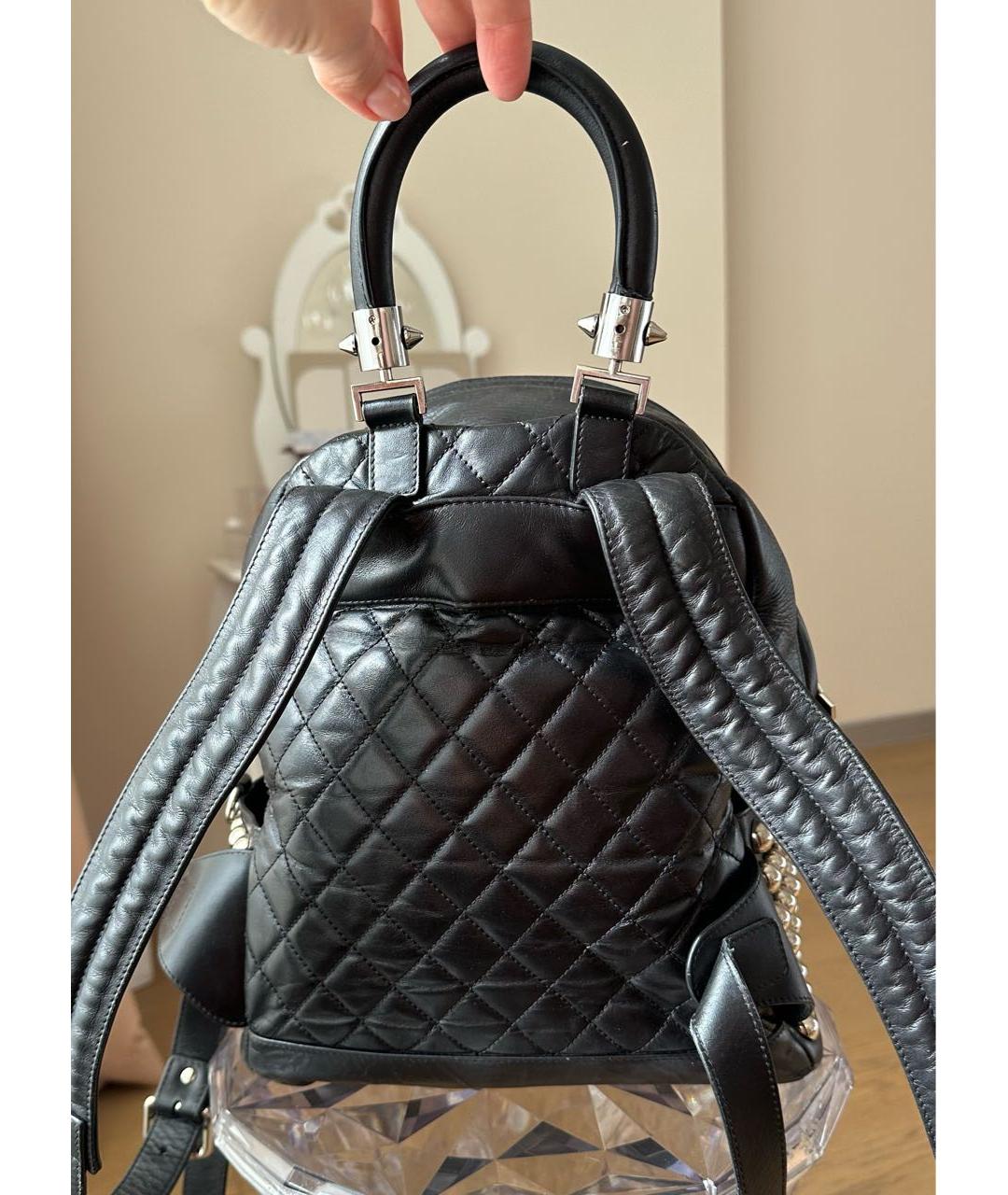 PHILIPP PLEIN Черный кожаный рюкзак, фото 5