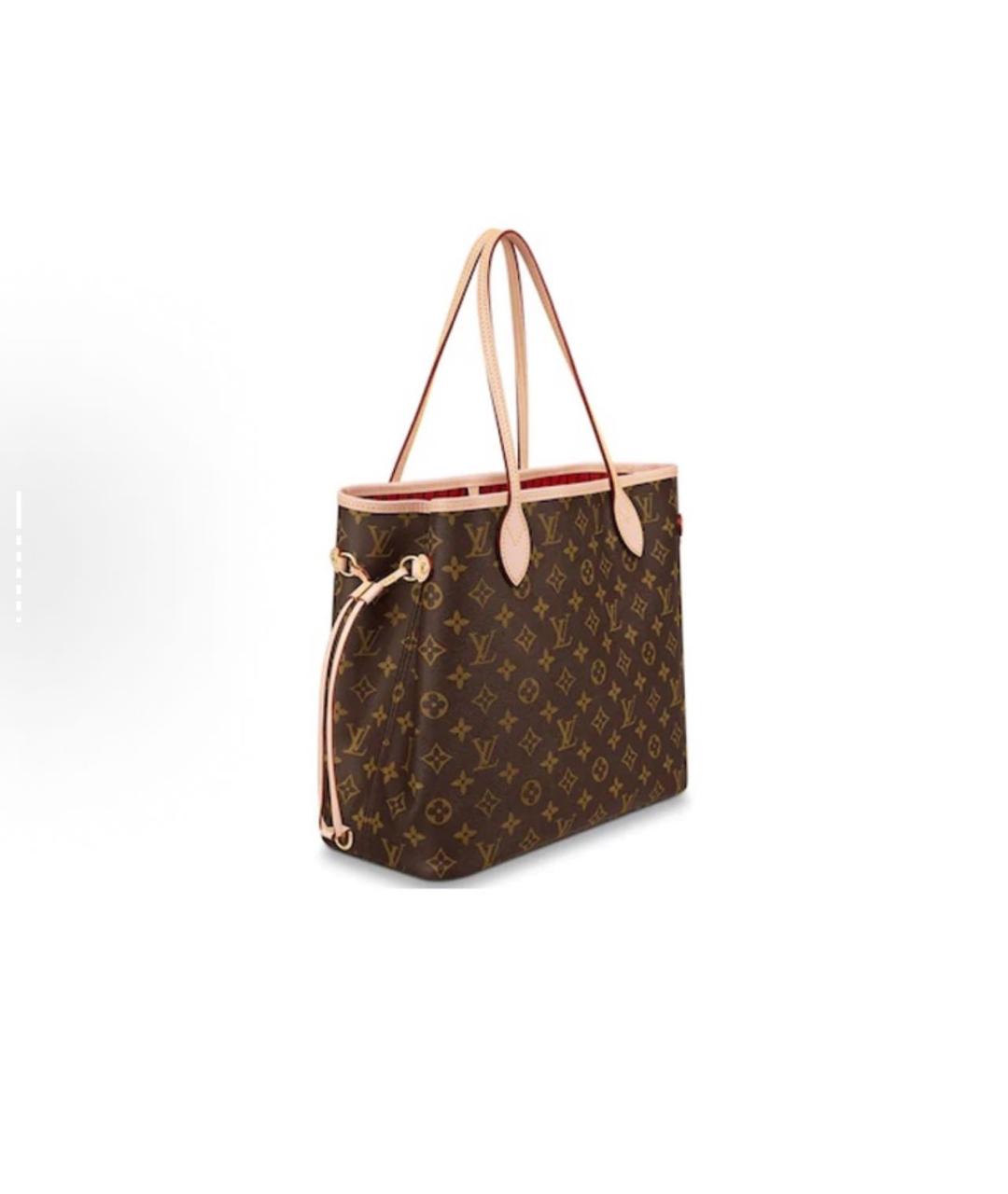 LOUIS VUITTON Коричневая кожаная сумка тоут, фото 3