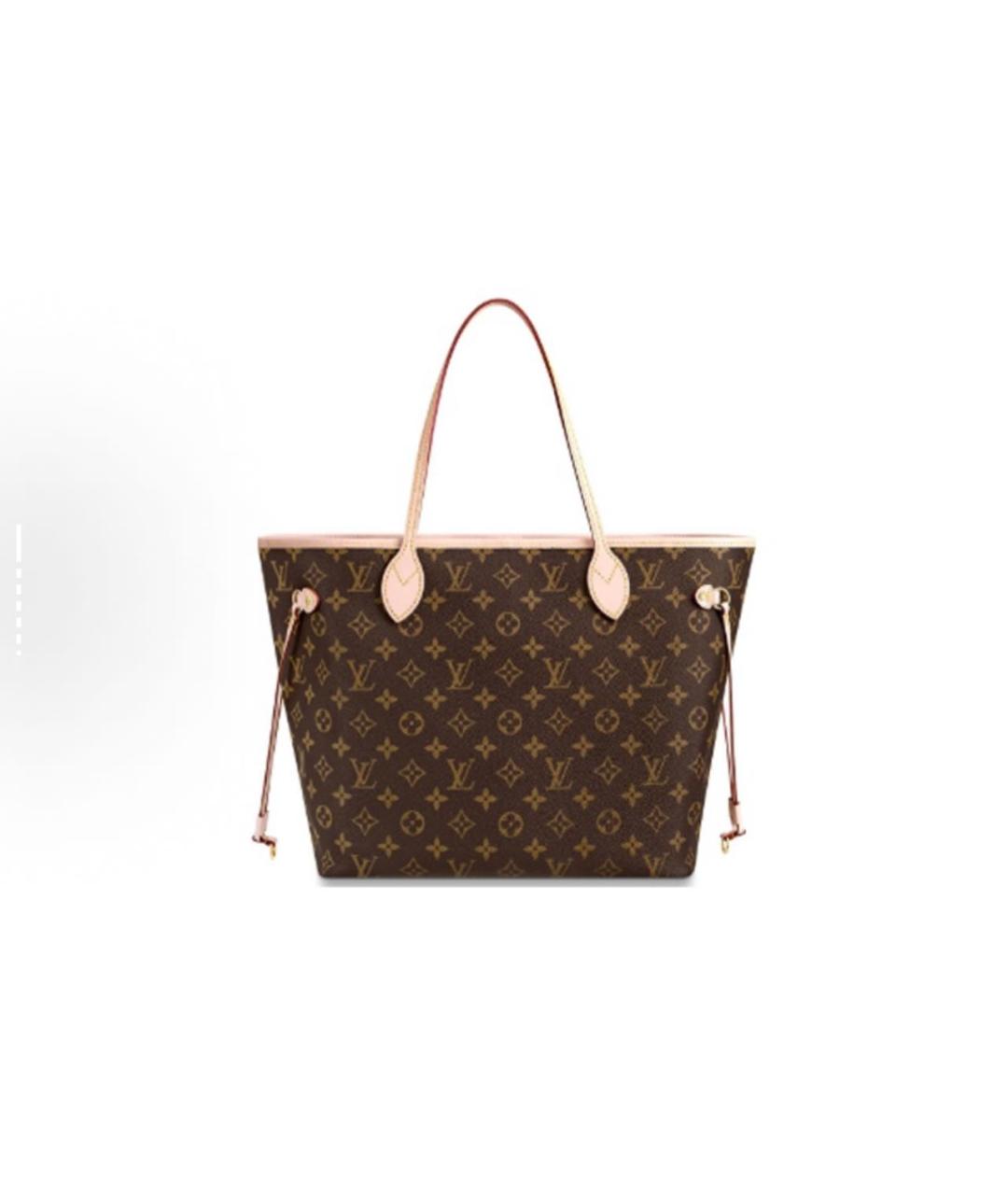 LOUIS VUITTON Коричневая кожаная сумка тоут, фото 2