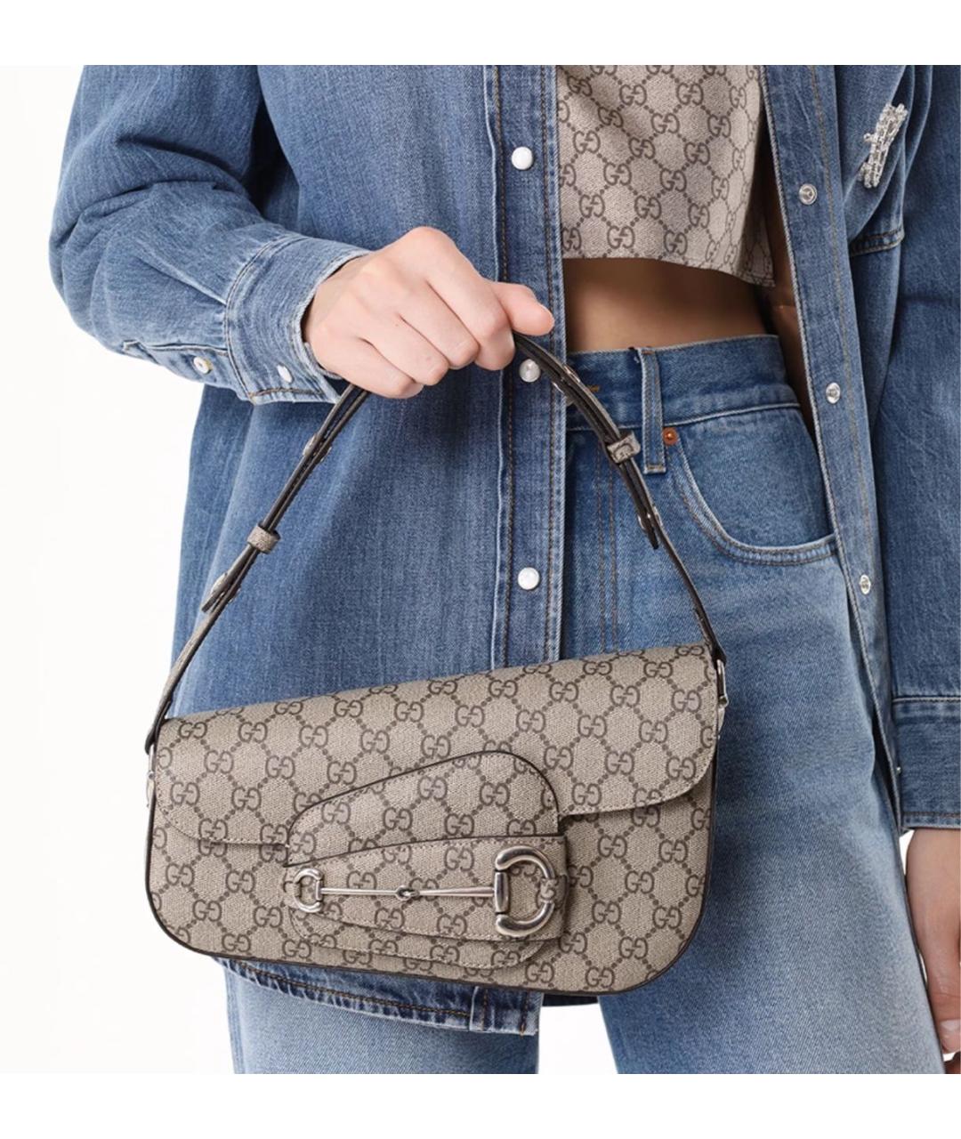 GUCCI Бежевая сумка с короткими ручками, фото 4