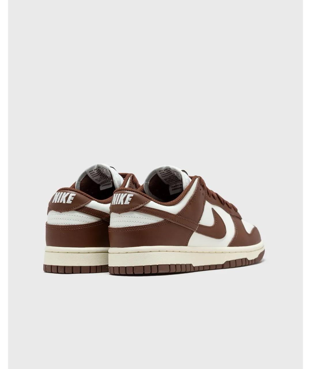 NIKE Коричневые кожаные низкие кроссовки / кеды, фото 5