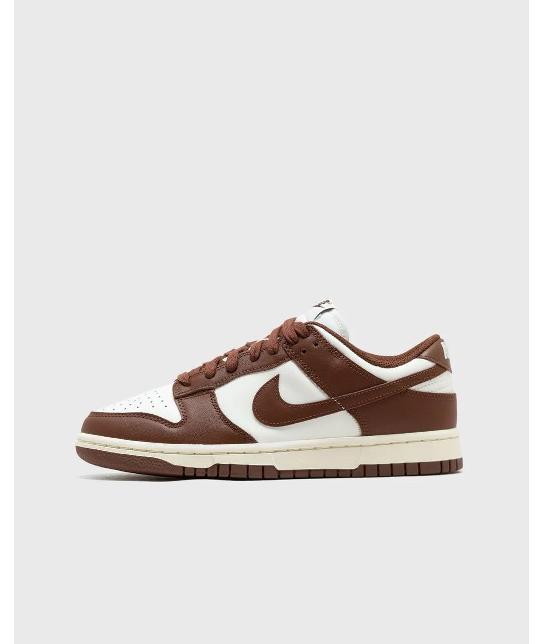 NIKE Коричневые кожаные низкие кроссовки / кеды, фото 7