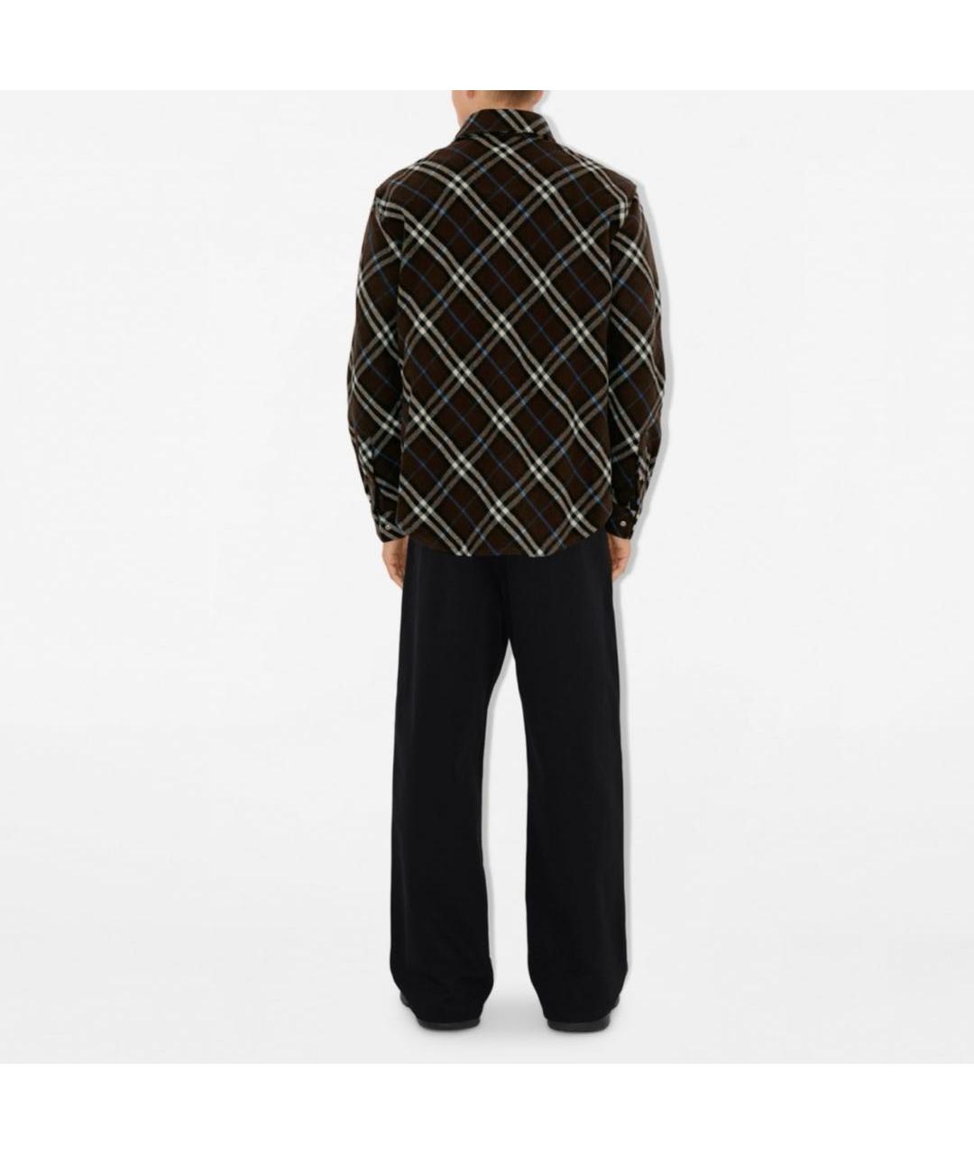 BURBERRY Коричневая хлопковая кэжуал рубашка, фото 4