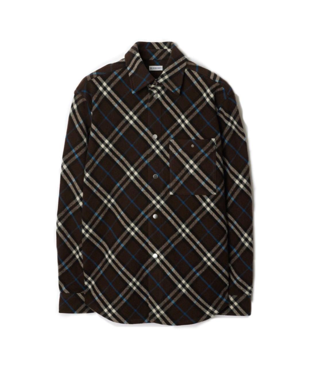 BURBERRY Коричневая хлопковая кэжуал рубашка, фото 1