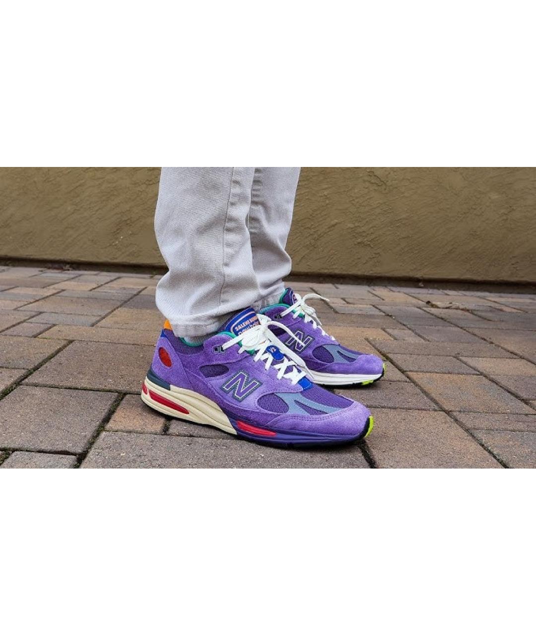 NEW BALANCE Фиолетовые замшевые низкие кроссовки / кеды, фото 6