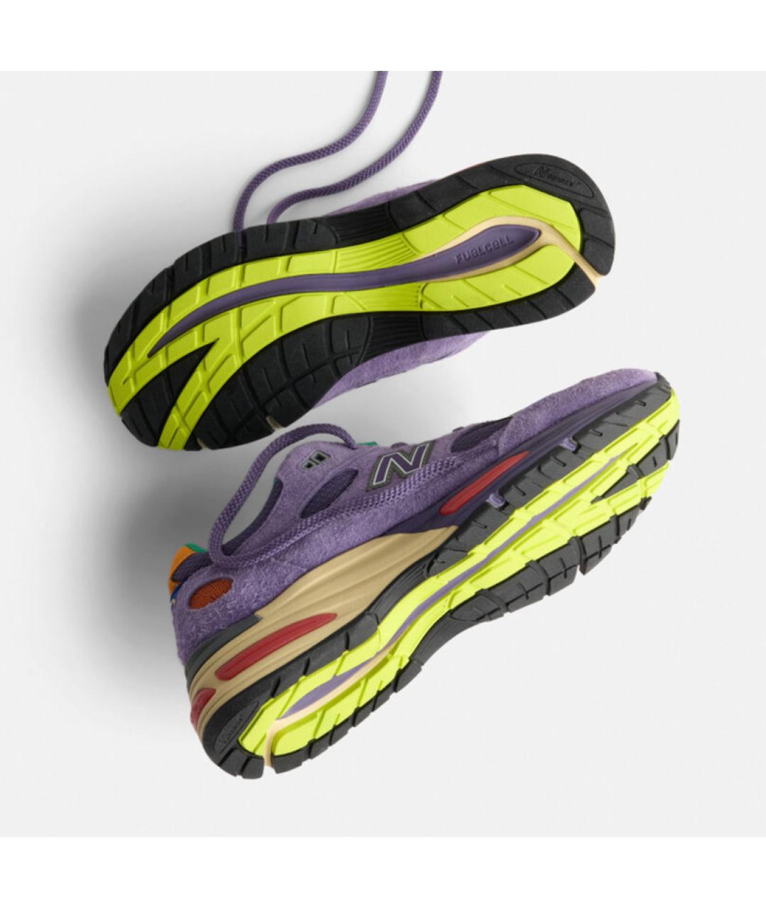 NEW BALANCE Фиолетовые замшевые низкие кроссовки / кеды, фото 5