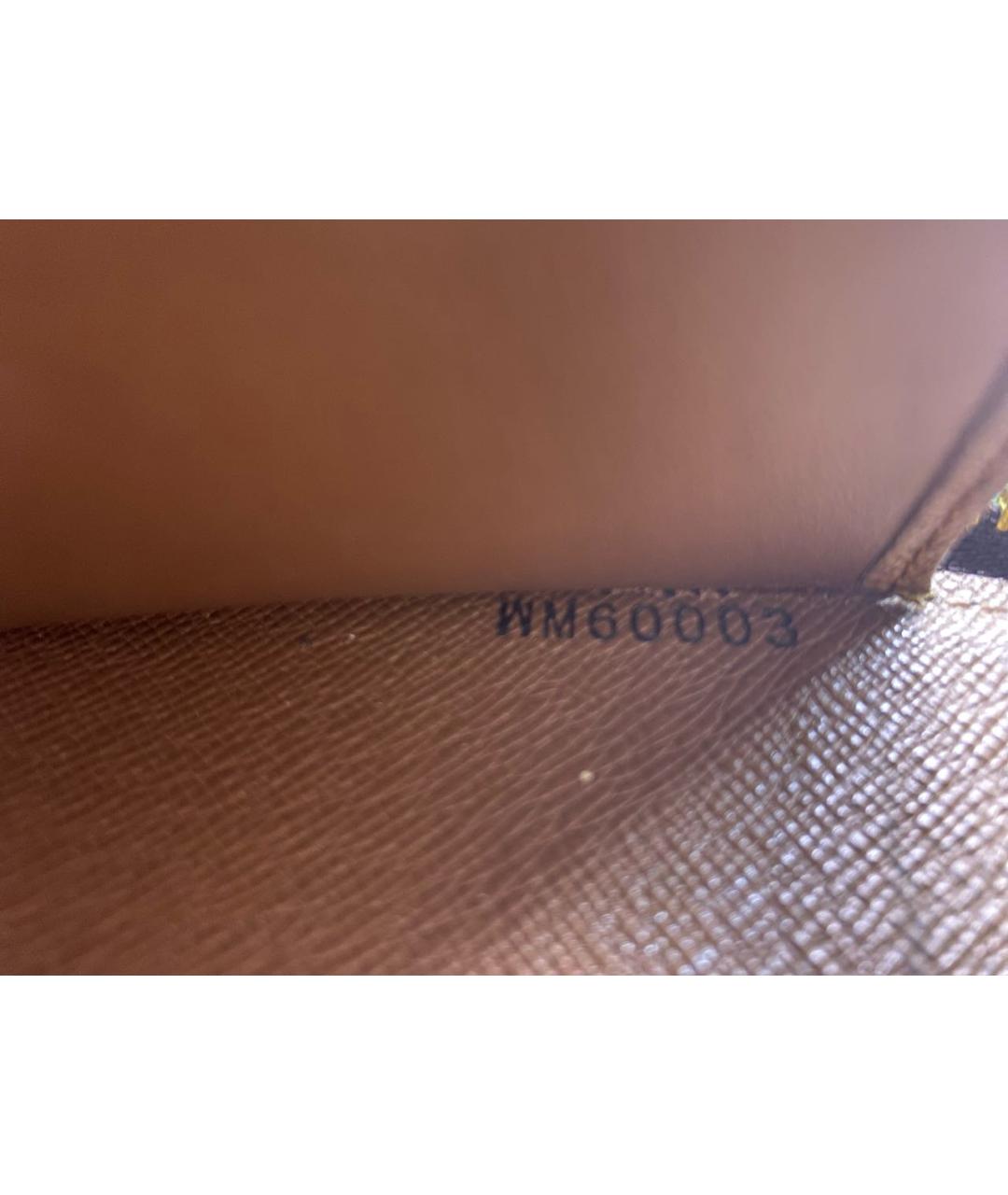 LOUIS VUITTON Коричневый кожаный кошелек, фото 8