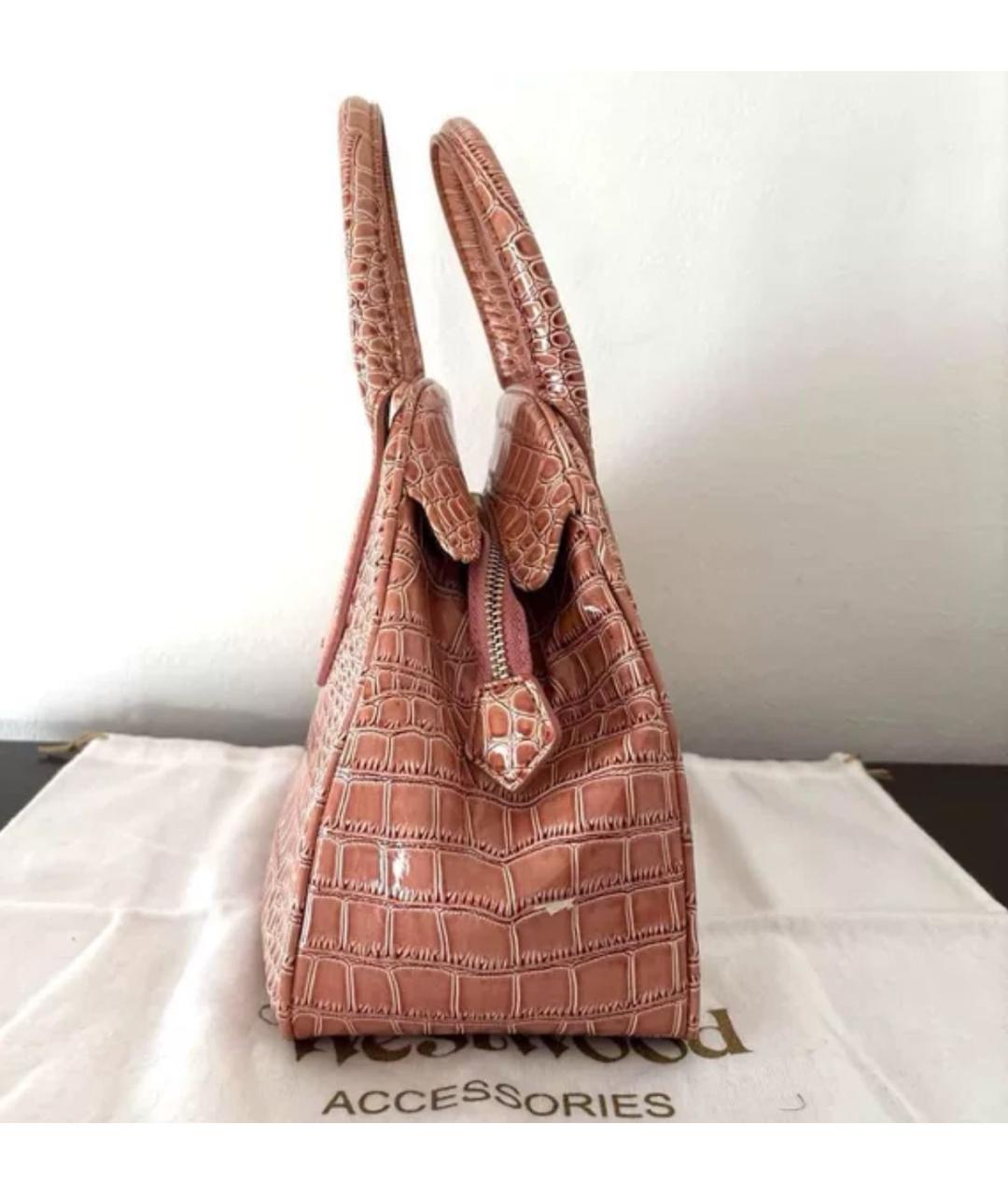 VIVIENNE WESTWOOD Сумка с короткими ручками из лакированной кожи, фото 5