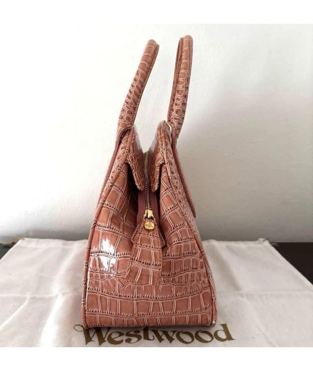 VIVIENNE WESTWOOD Сумка с короткими ручками из лакированной кожи, фото 4