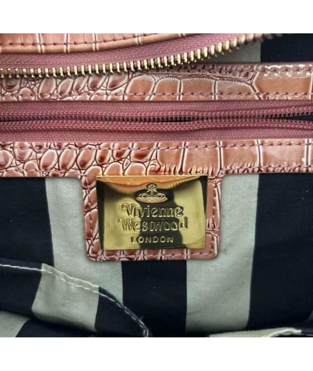 VIVIENNE WESTWOOD Сумка с короткими ручками из лакированной кожи, фото 6