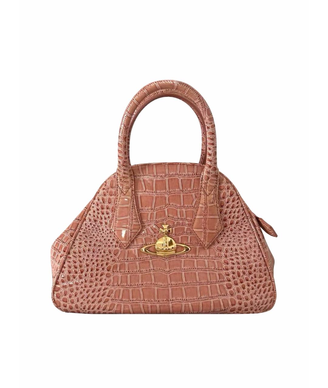 VIVIENNE WESTWOOD Сумка с короткими ручками из лакированной кожи, фото 1