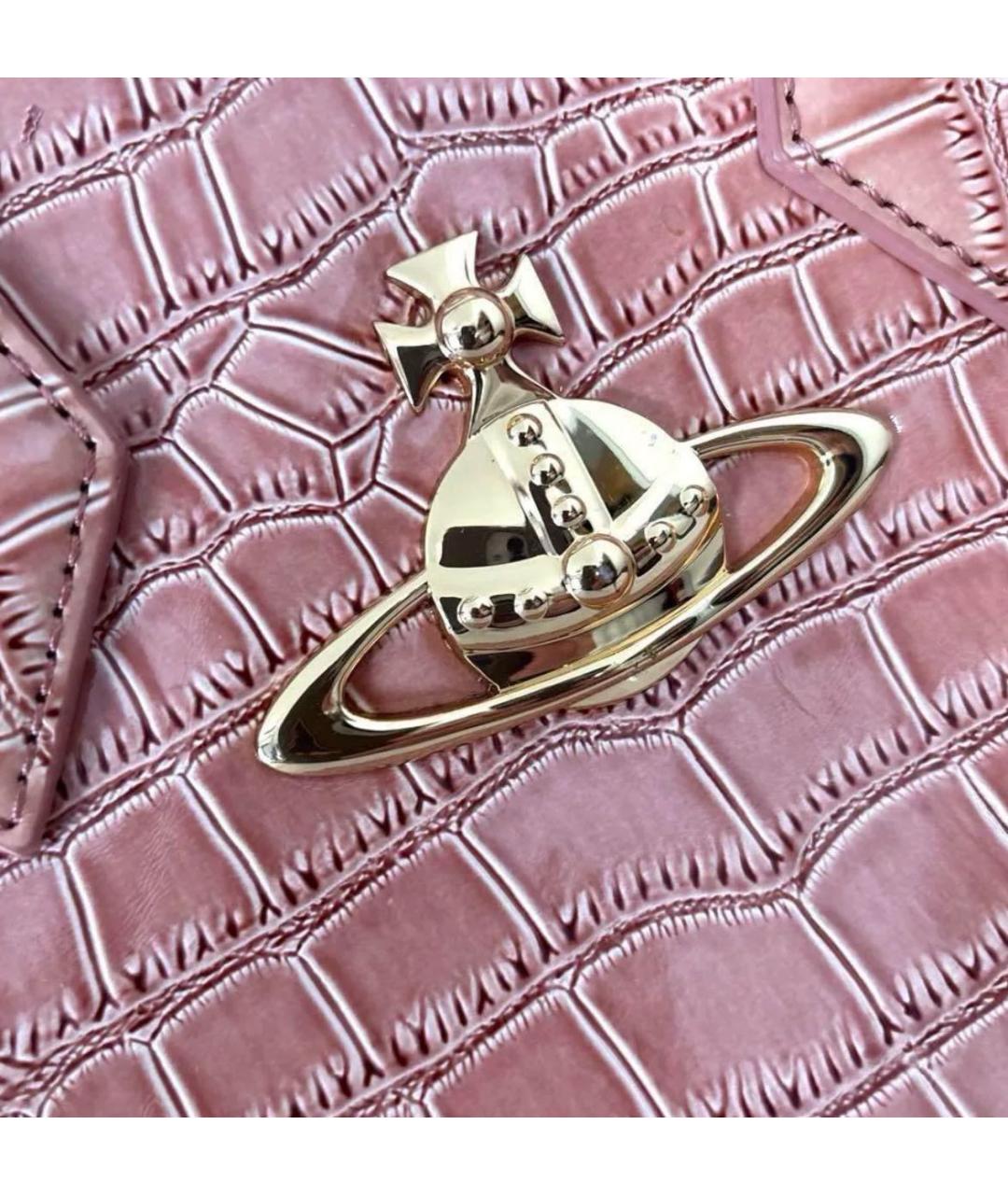 VIVIENNE WESTWOOD Сумка с короткими ручками из лакированной кожи, фото 3