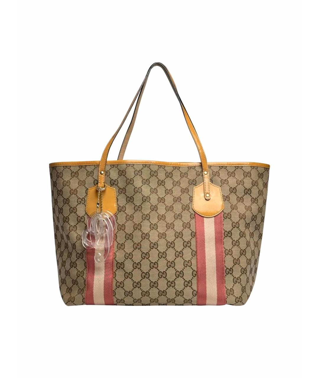 GUCCI Бежевая сумка тоут, фото 9