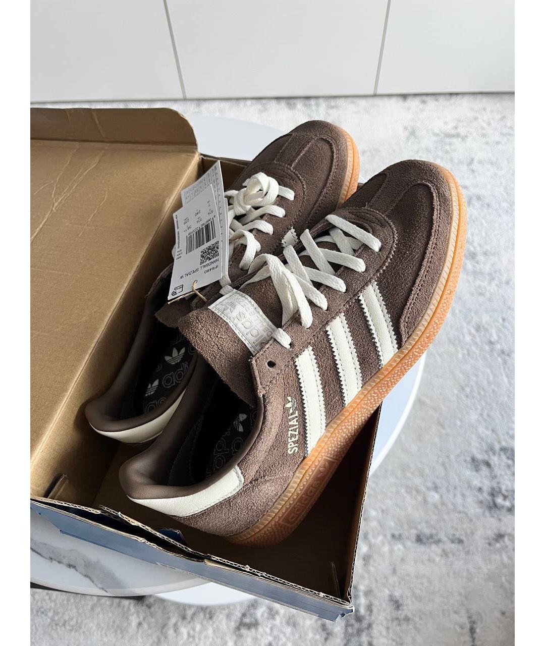 ADIDAS Коричневые замшевые кроссовки, фото 5