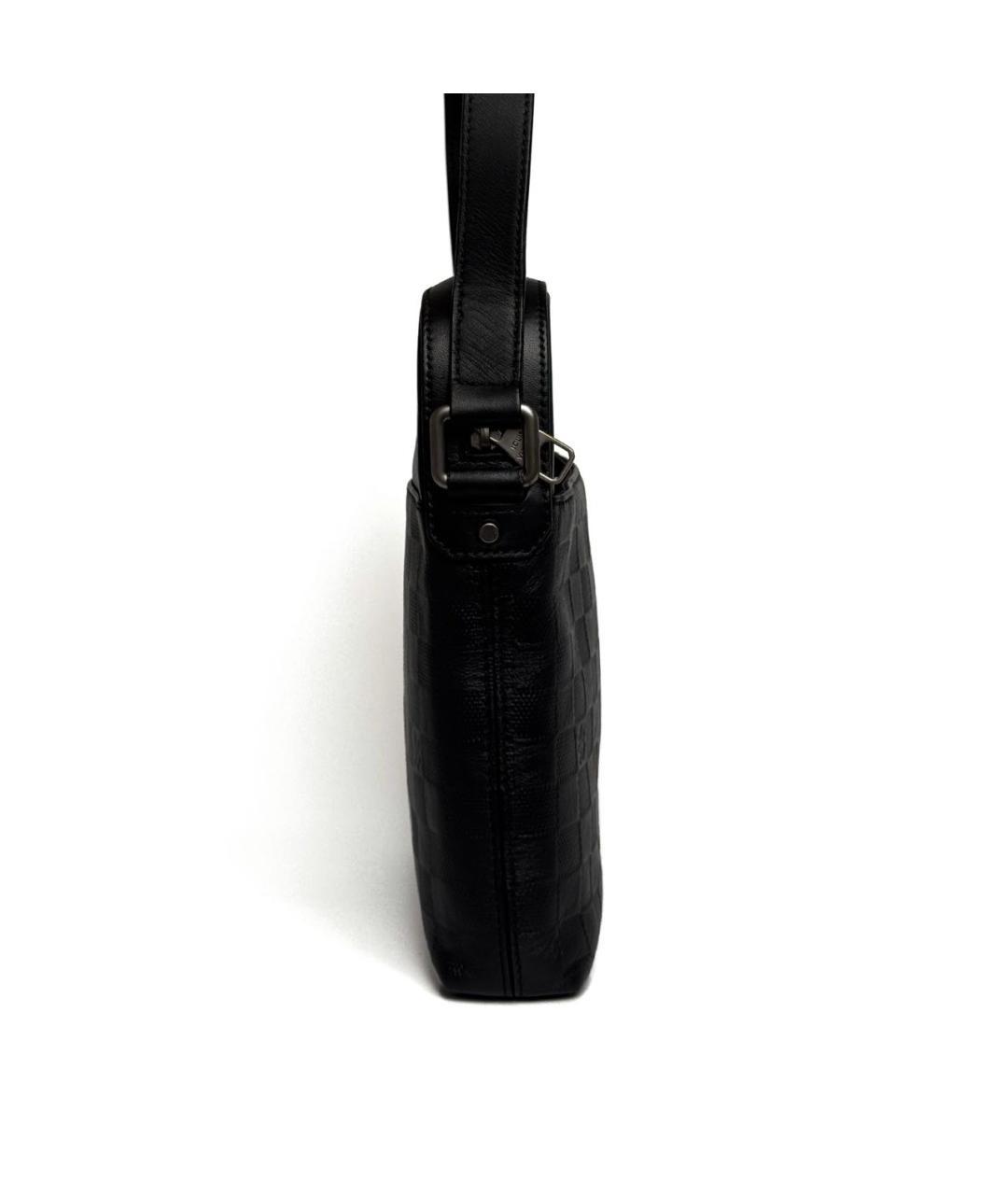 LOUIS VUITTON Черная кожаная сумка на плечо, фото 7