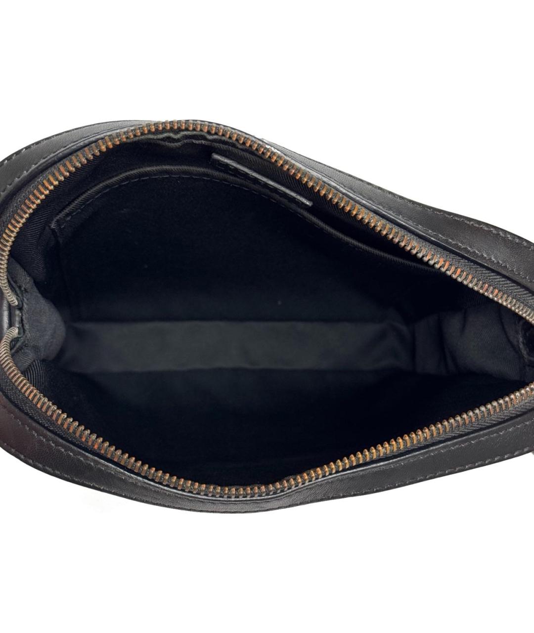 LOUIS VUITTON Черная кожаная сумка на плечо, фото 4