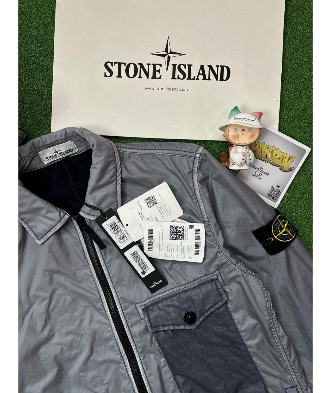 STONE ISLAND Серая полиамидовая куртка, фото 7