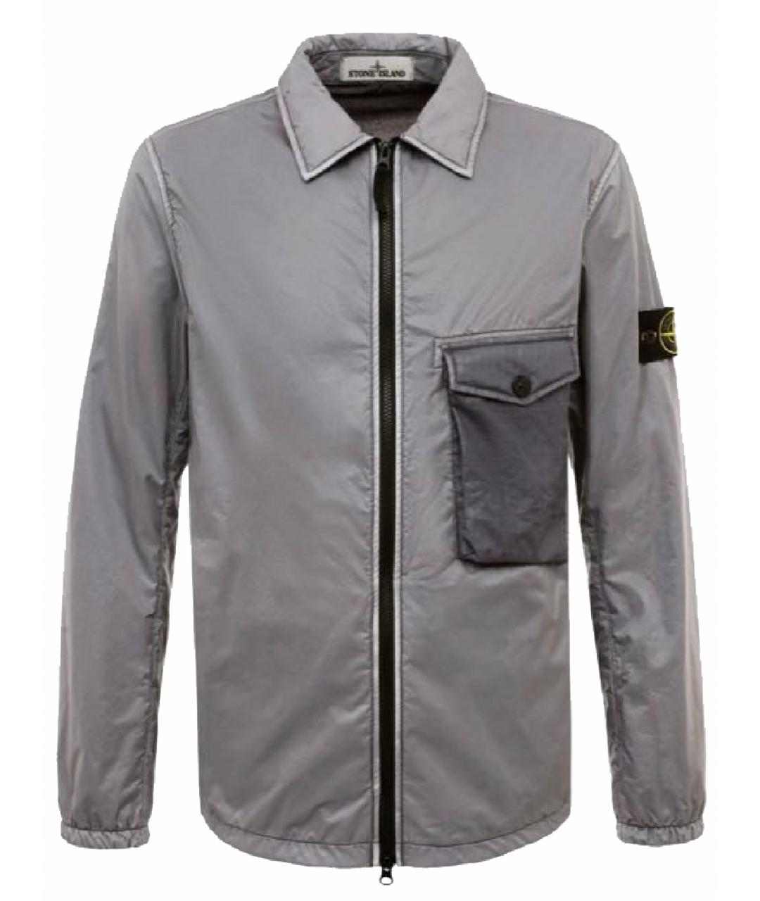 STONE ISLAND Серая полиамидовая куртка, фото 1