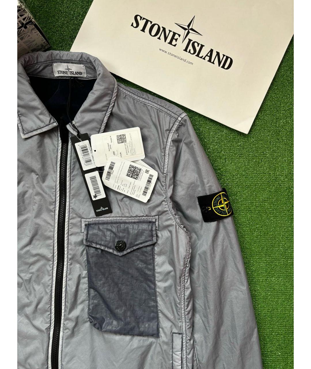 STONE ISLAND Серая полиамидовая куртка, фото 6