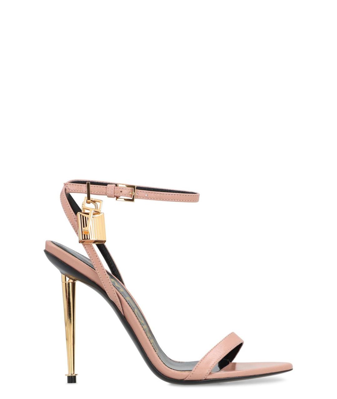 TOM FORD Розовые кожаные босоножки, фото 1