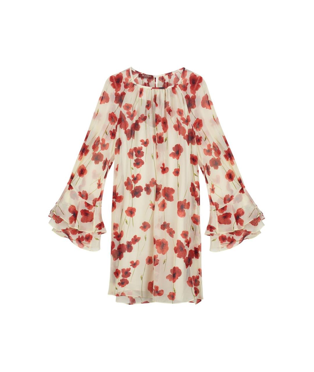 MAX MARA STUDIO Мульти шелковое повседневное платье, фото 1