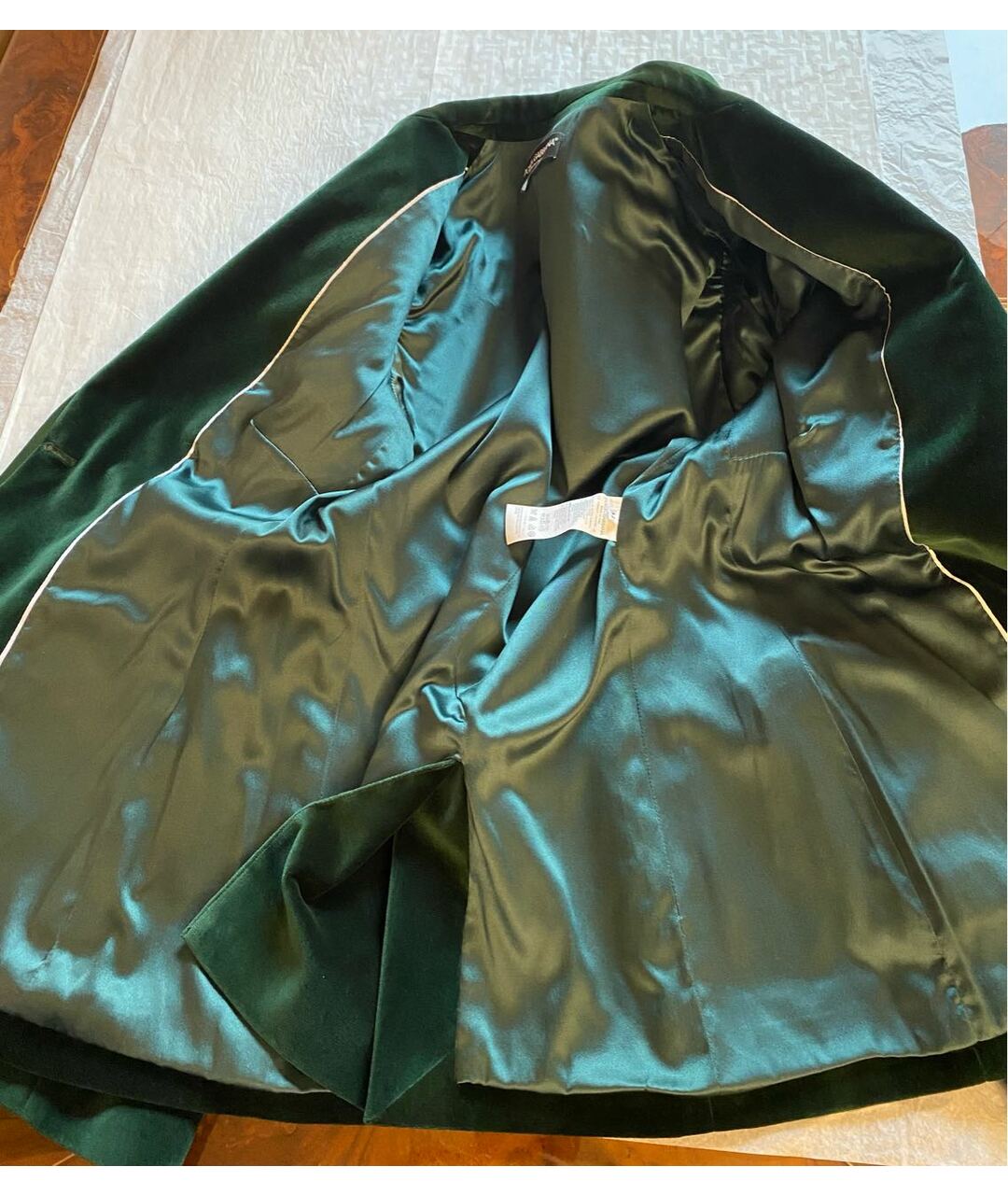 DOLCE&GABBANA Зеленый бархатный жакет/пиджак, фото 7